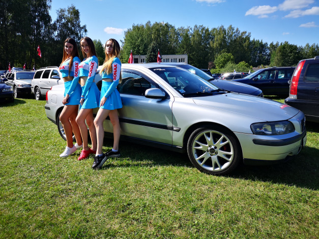 Обои картинки фото автомобили, -авто с девушками, volvo, s60