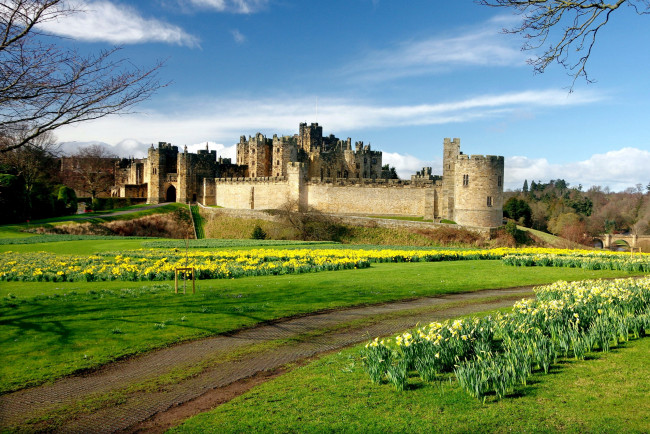 Обои картинки фото alnwick castle, города, замки англии, alnwick, castle