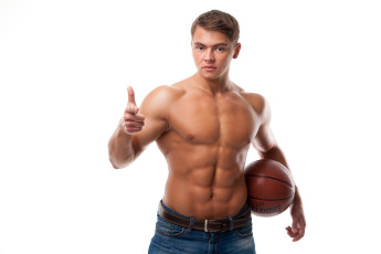 Картинка мужчины -unsort тренировка пресс кроссфит мяч атлет голый торс