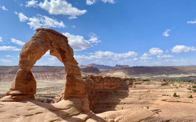 Обои картинки фото delicate arch, arches national park, utah, природа, горы, delicate, arch, arches, national, park