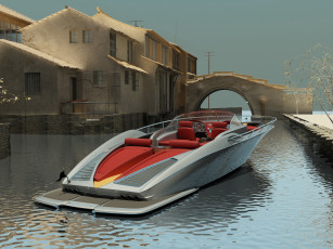 обоя 1963, chevrolet, corvette, open, boat, design, by, bo, zolland, корабли, 3d