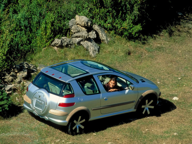 Обои картинки фото 1999, peugeot, 206, escapade, concept, автомобили
