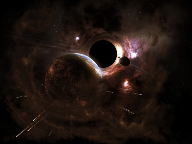 Обои картинки фото космос, Черные, дыры