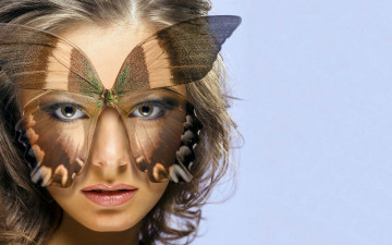 Картинка разное компьютерный дизайн бабочка девушка взгляд