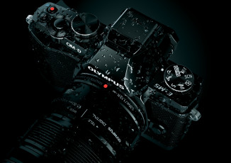 Картинка бренды olympus макро капли фотоаппарат