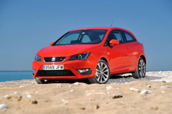 обоя автомобили, seat, ibiza, sc, fr, 2015г, красный