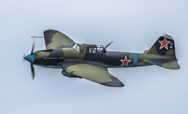Обои картинки фото ilyushin ii-2m3 shturmovik, авиация, боевые самолёты, штурмовик