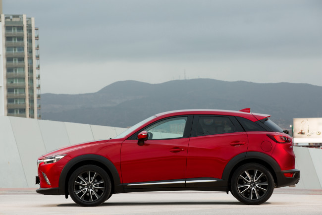 Обои картинки фото автомобили, mazda, cx-3, '2015г, красный