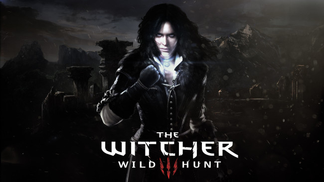 Обои картинки фото видео игры, the witcher 3,  wild hunt, фон, взгляд, девушка