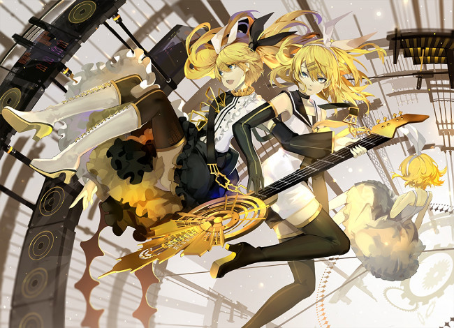 Обои картинки фото аниме, vocaloid, kagamine, rin