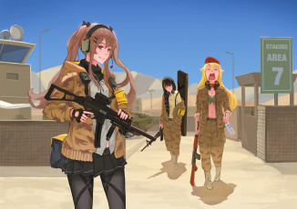 обоя аниме, girls frontline, фон, взгляд, девушка