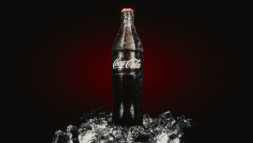 обоя бренды, coca-cola, бутылка, напиток, лед