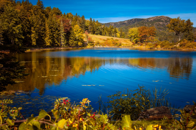 Обои картинки фото природа, реки, озера, горы, река, осень