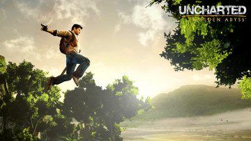 Картинка видео+игры uncharted +golden+abyss джунгли парень прыжок