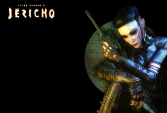 обоя видео игры, clive barker`s jericho, девушка, костюм, рация