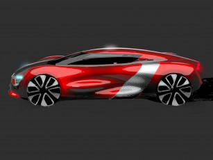 Картинка renault dezir concept 2010 автомобили рисованные