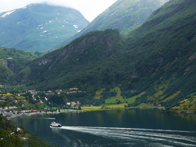 Обои картинки фото geiranger, fjord, norway, природа, горы, озеро