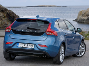 Картинка автомобили volvo v40 d4 синий