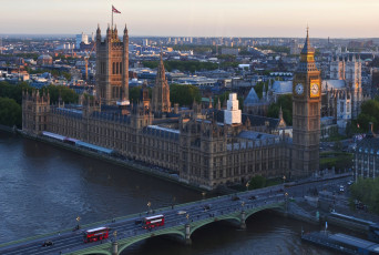 обоя города, лондон , великобритания, мост, парламент