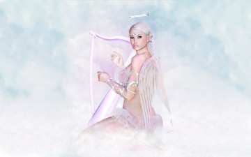 Картинка 3д+графика ангел+ angel ангел