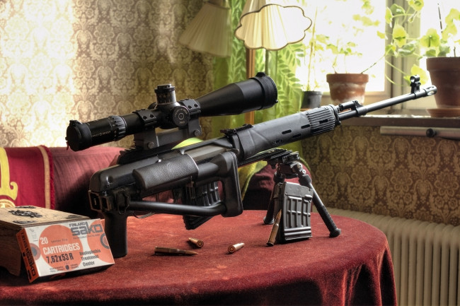 Обои картинки фото svds, оружие, винтовки с прицеломприцелы, снайперка, оптика, прицел, сошки, винтовка