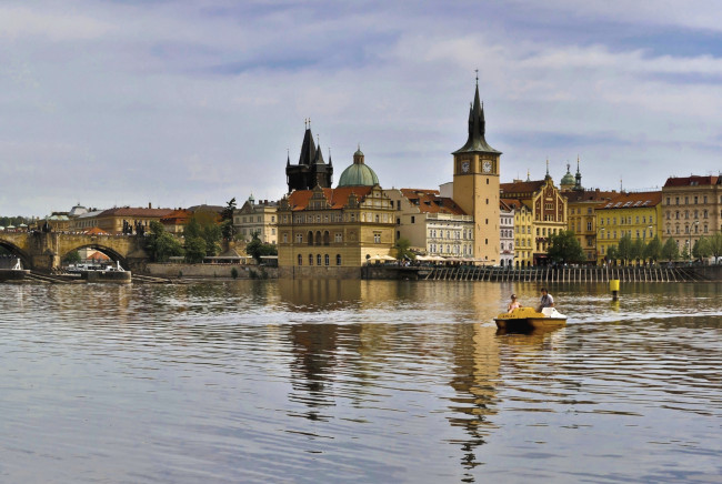 Обои картинки фото города, прага , Чехия, река