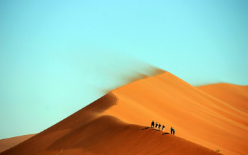 обоя природа, пустыни, люди, ветер, бархан, песок, пустыня
