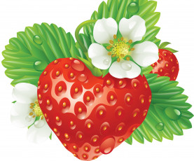 Картинка векторная+графика еда+ food клубника ягода