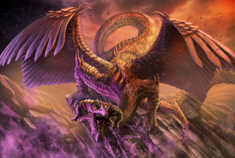 Картинка фэнтези драконы крылья edikt art feathered dragon пернатый дракон