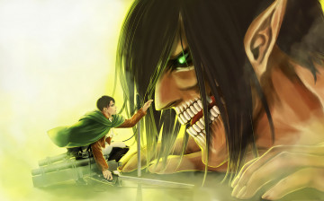 Картинка аниме shingeki+no+kyojin атака титанов