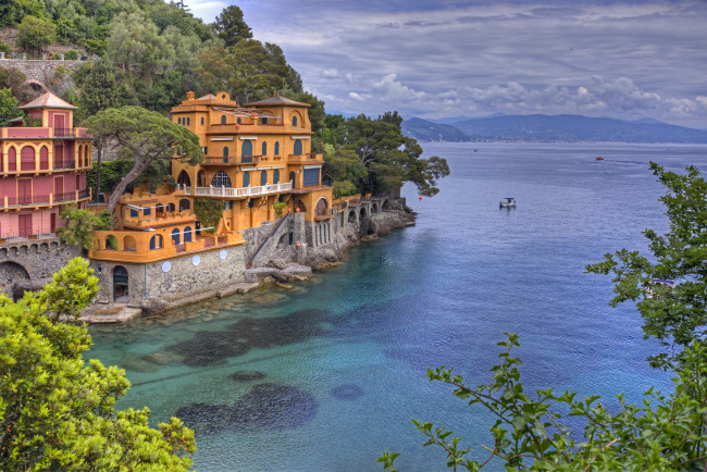 Обои картинки фото portofino,  liguria,  italy, города, - пейзажи, побережье