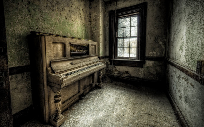 Обои картинки фото музыка, -музыкальные инструменты, помещение, окно, пианино
