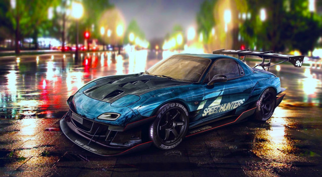 Обои картинки фото mazda rx-7, автомобили, mazda, rx7, rx-7, роторное, чудовище, japan, legend, японская, легенда