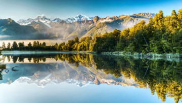 обоя lake matheson, new zealand, природа, реки, озера, lake, matheson, new, zealand