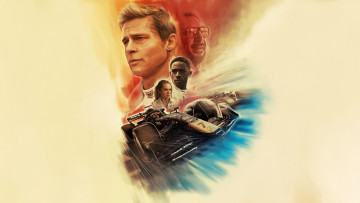 обоя рисованное, кино,  мультфильмы, f1, формула, 1, 2025, brad, pitt
