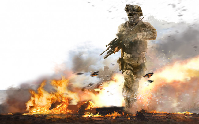 Обои картинки фото modern, warfare, видео, игры, call, of, duty