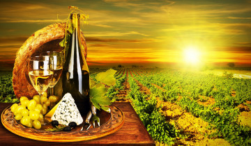 Картинка еда натюрморт виноград вино