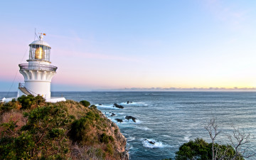 обоя природа, маяки, море, небо, восход, маяк, австралия
