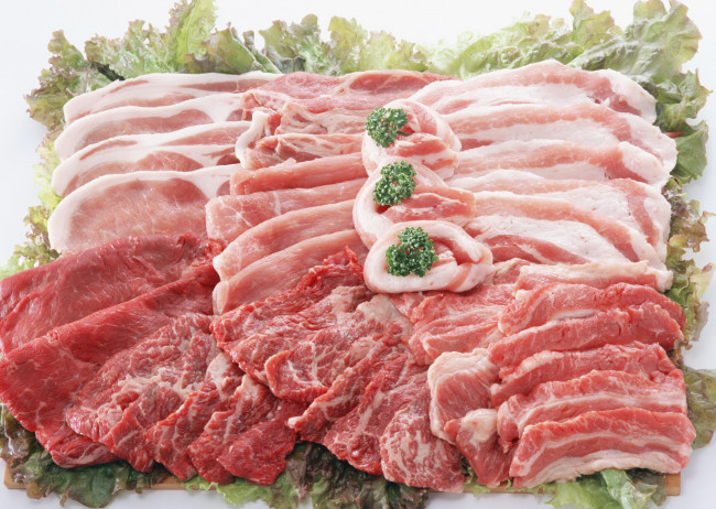 Обои картинки фото еда, мясные, блюда, мясо, зелень, ребрышки