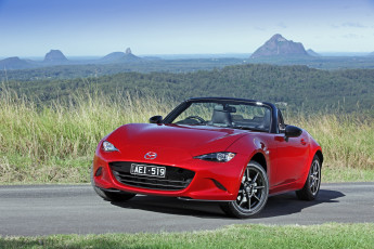 обоя автомобили, mazda, nd, au-spec, mx-5, красный, 2015г