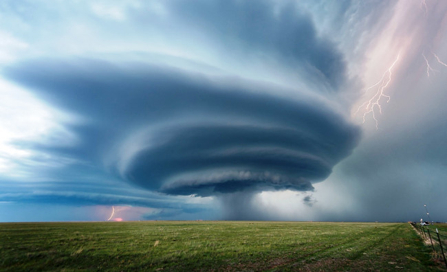 Обои картинки фото природа, стихия, техас, шторм, смерч, торнадо, молния