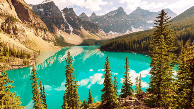 Обои картинки фото moraine lake, banff national park, alberta, canada, природа, реки, озера, moraine, lake, banff, national, park