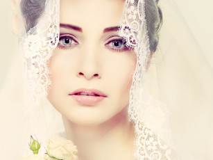 Картинка девушки -+невесты невеста фата портрет