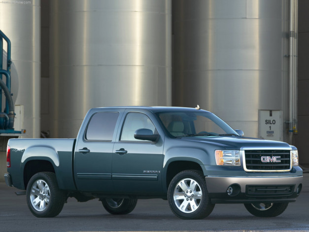 Обои картинки фото gmc, sierra, 2007, автомобили, gm