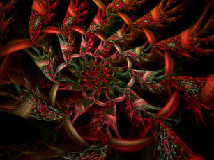 Картинка 3д графика fractal фракталы цвета фрактал тёмный узор