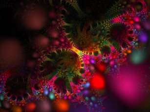 Картинка 3д графика fractal фракталы фрактал цвета тёмный узор
