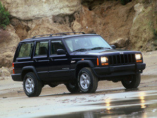 обоя автомобили, jeep, темный, xj, eu-spec, limited, cherokee