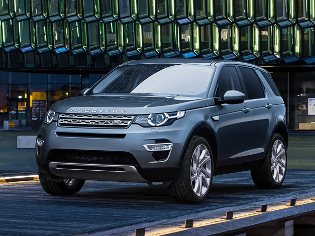 Обои картинки фото автомобили, land-rover, серый, 2015г, l550, luxury, hse, sport, discovery, land, rover