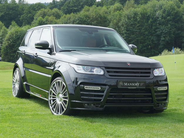 Обои картинки фото автомобили, range rover, mansory, range, rover, sport, 2014г, темный