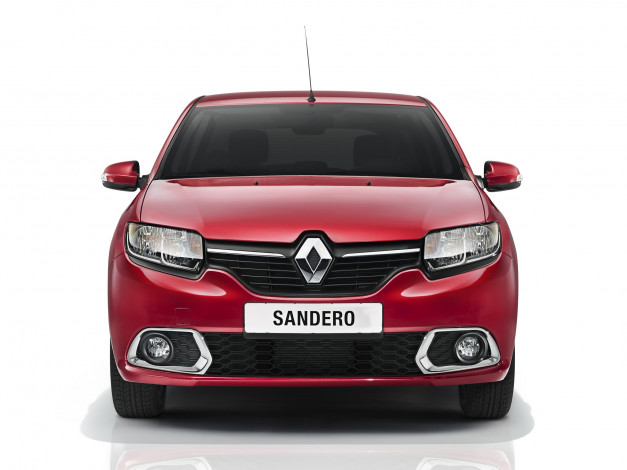 Обои картинки фото автомобили, renault, красный, 2014г, ru-spec, sandero